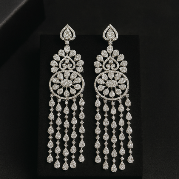 American Diamond long Earrings