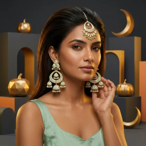Meena Kari Kashmiri Earrings
