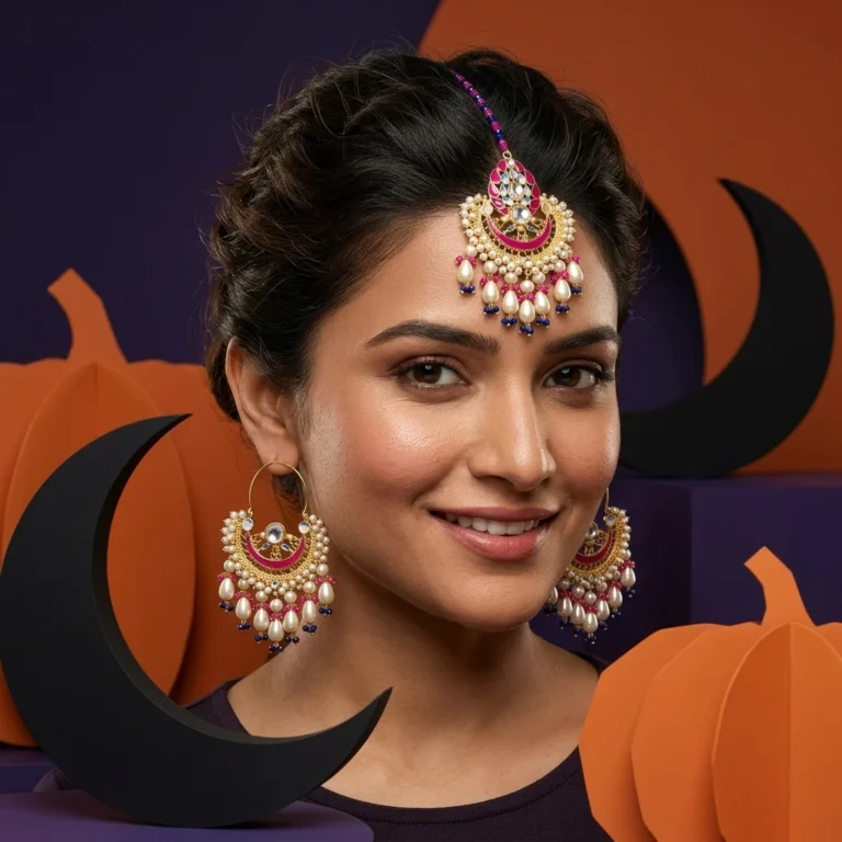 Mena Kari Earrings & Bindia