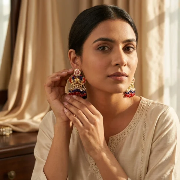 Real Stone Mena Kari Earrings
