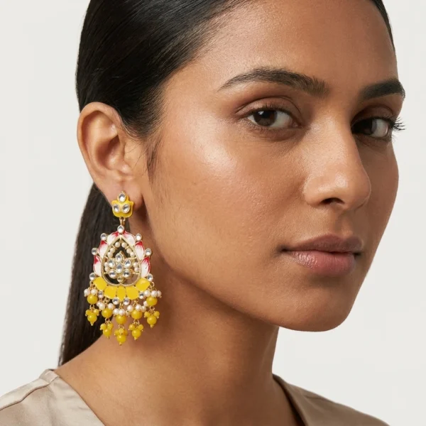 Mena kari Real Stone Earrings