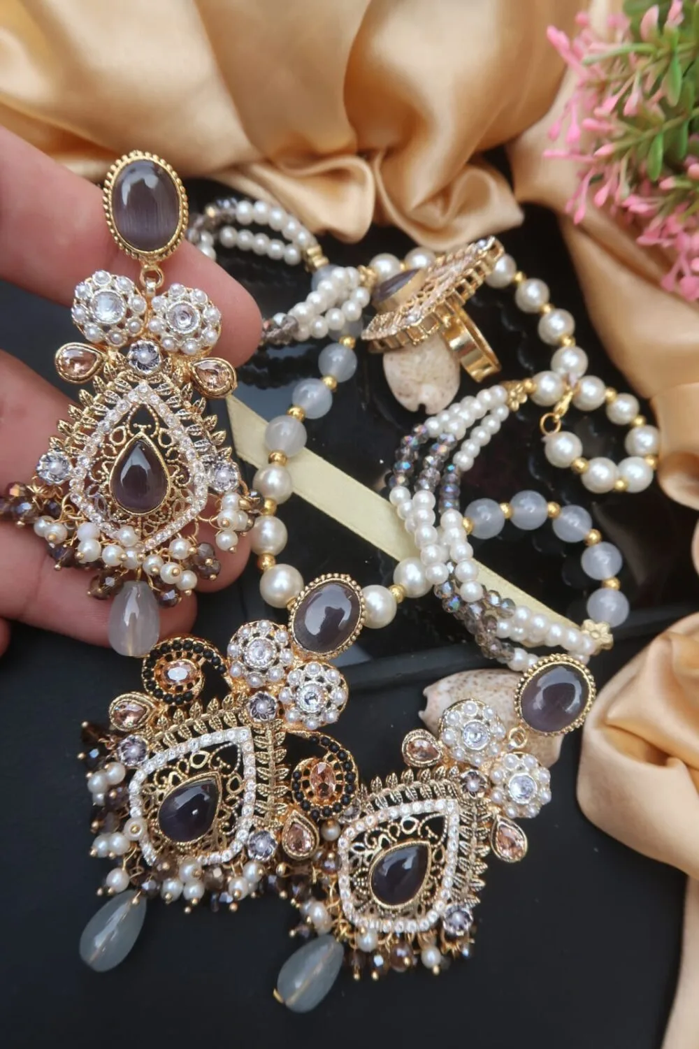 Zircon Stone Mala Set - Image 9