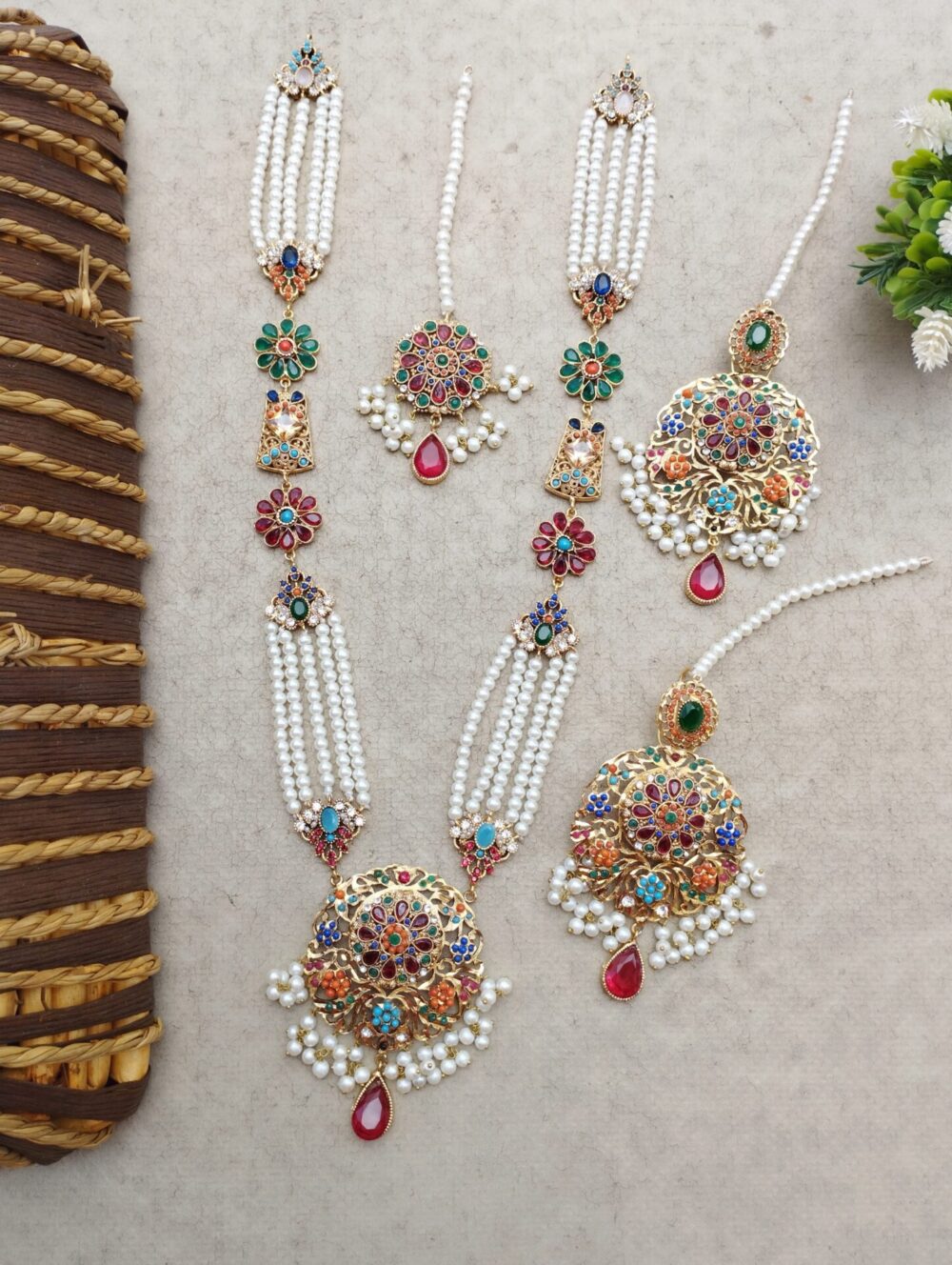 Most Beautiful Nouratan Mala Set - Image 3