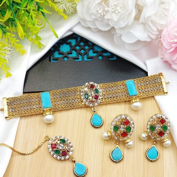 Egyptian Zircon Stone Choker Set