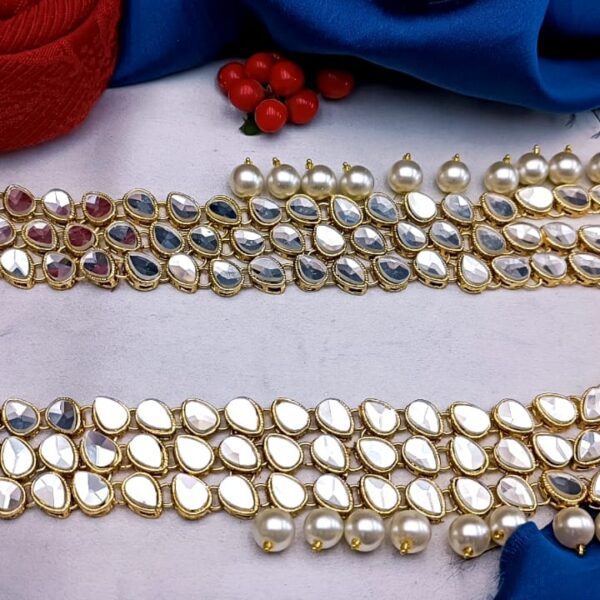 Sheesha Kundan 3 Layers Mala