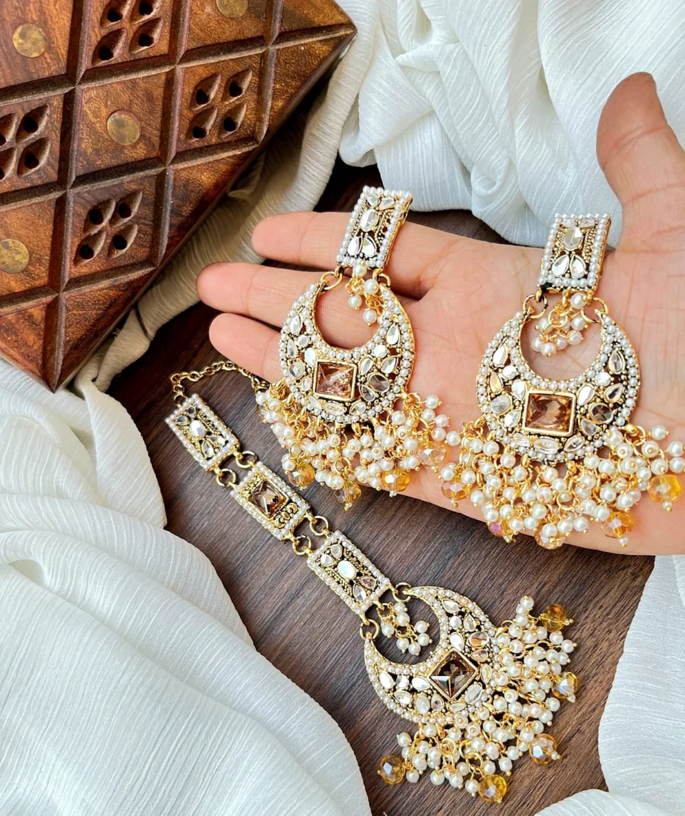 Egyptian Style Tikka Set with Earrings