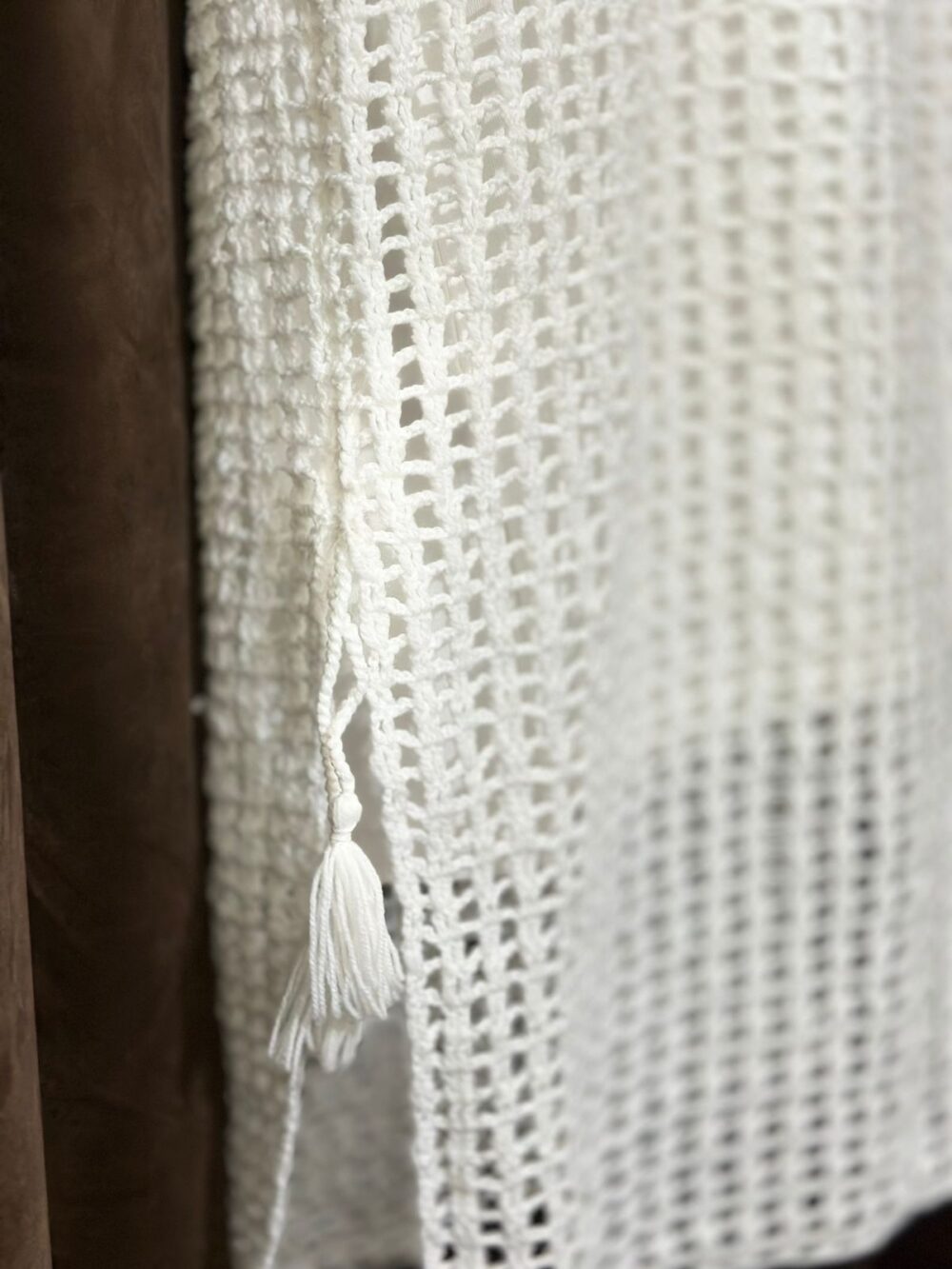 White Yarn Knitted Shirt - Image 4