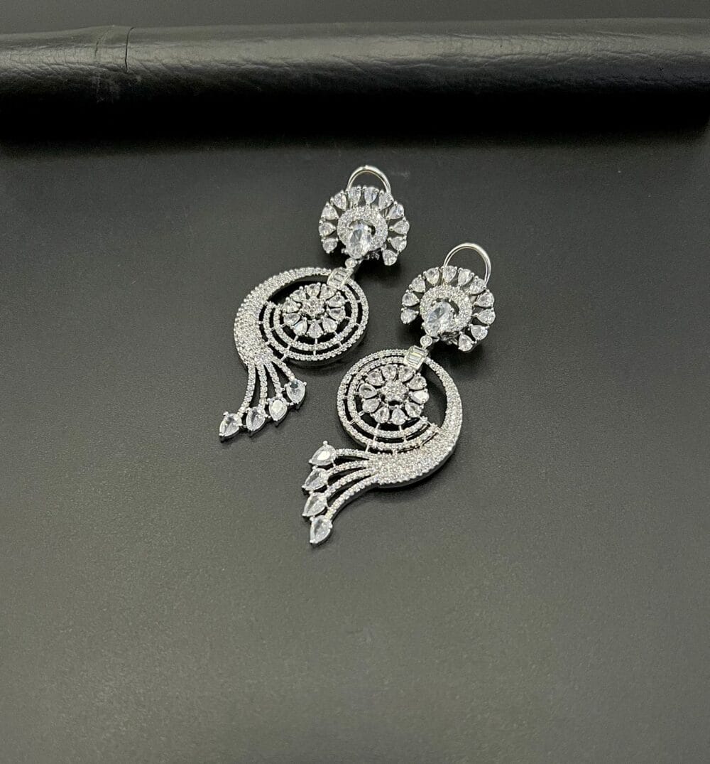 American Diamond Real Stone Earrings - Image 3