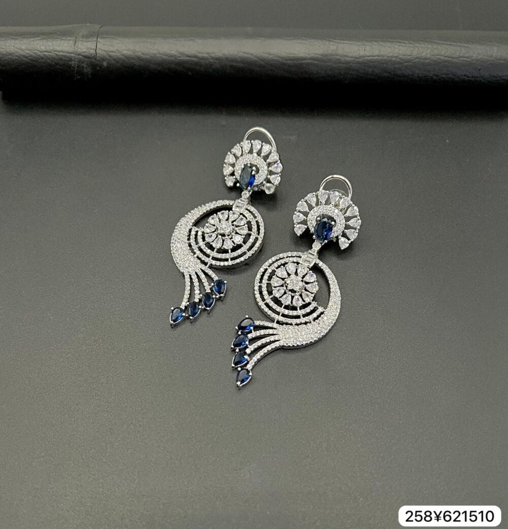 American Diamond Real Stone Earrings - Image 4