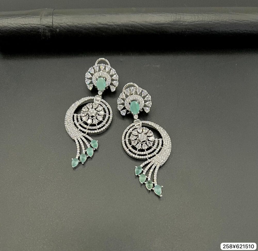 American Diamond Real Stone Earrings - Image 5