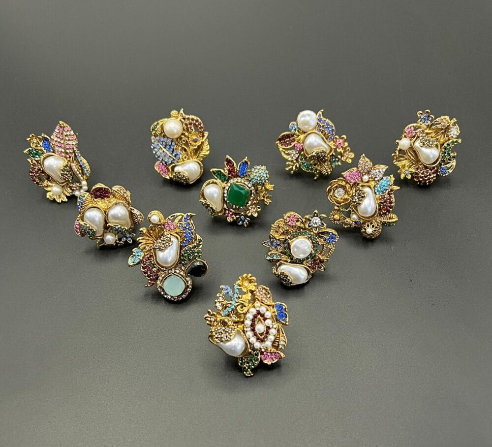 MOP Designer Adjustable Rings