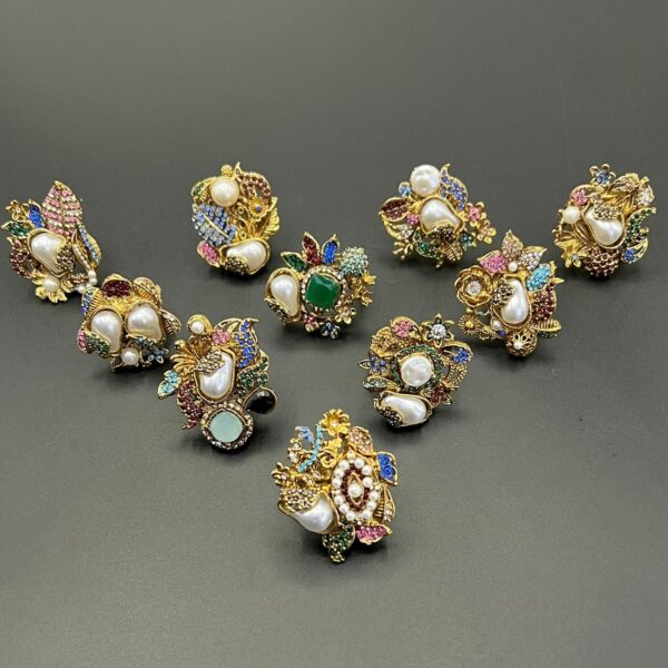 MOP Designer Adjustable Rings