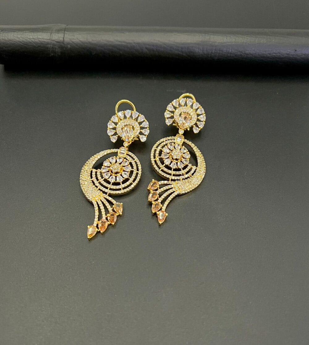 American Diamond Real Stone Earrings