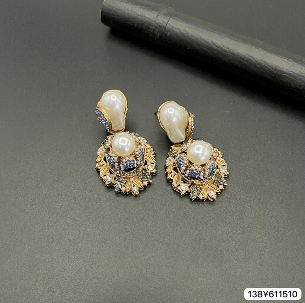 Pearl Drop Earrings - Image 3