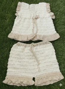 Handmade Crochet Top and Shorts Set