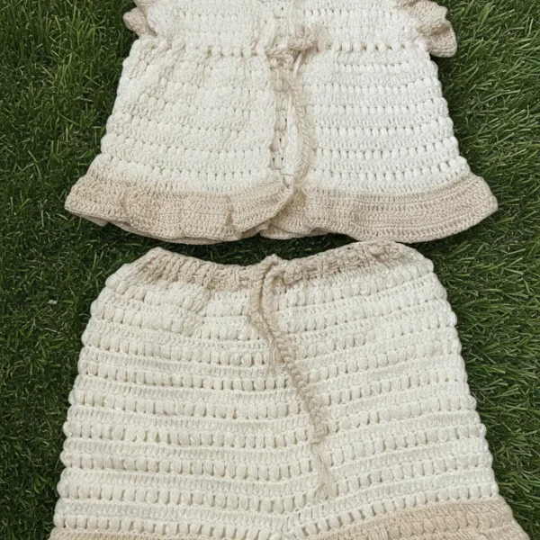 Handmade Crochet Top and Shorts Set