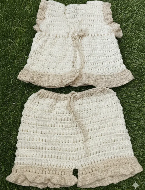 Handmade Crochet Top and Shorts Set