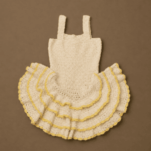 Handmade Crochet Flared Mini Dress