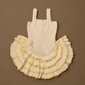 Handmade Crochet Flared Mini Dress