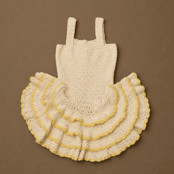 Handmade Crochet Flared Mini Dress