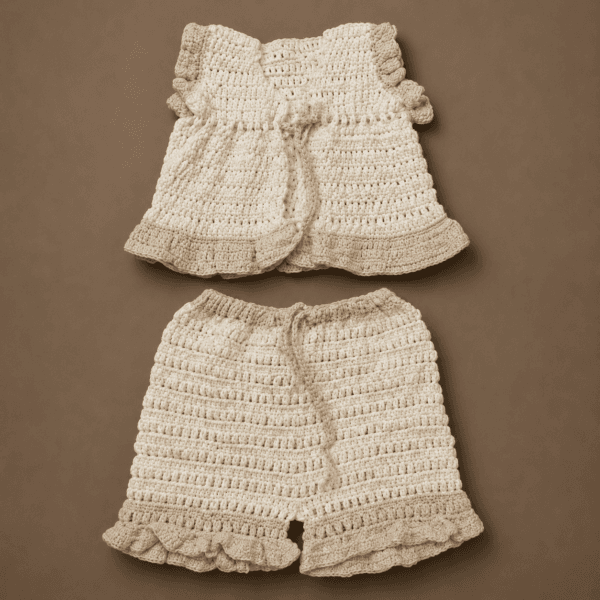 Handmade Crochet Top and Shorts Set
