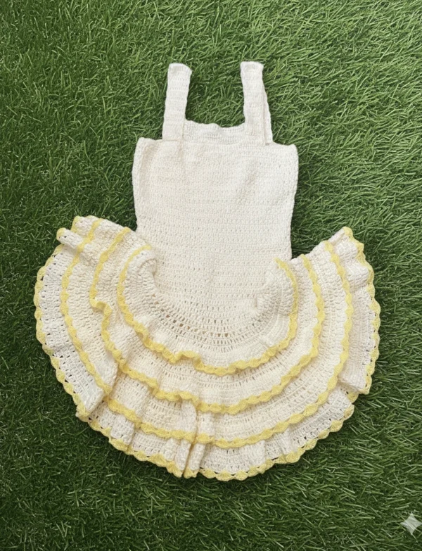 Handmade Crochet Flared Mini Dress